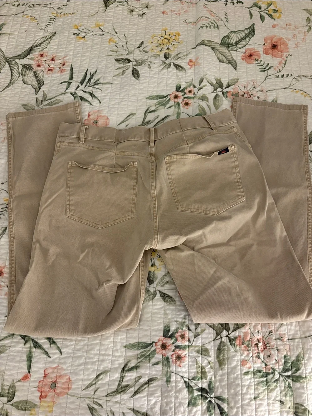 Faherty Men's Straight-Leg Pants in Light Khaki